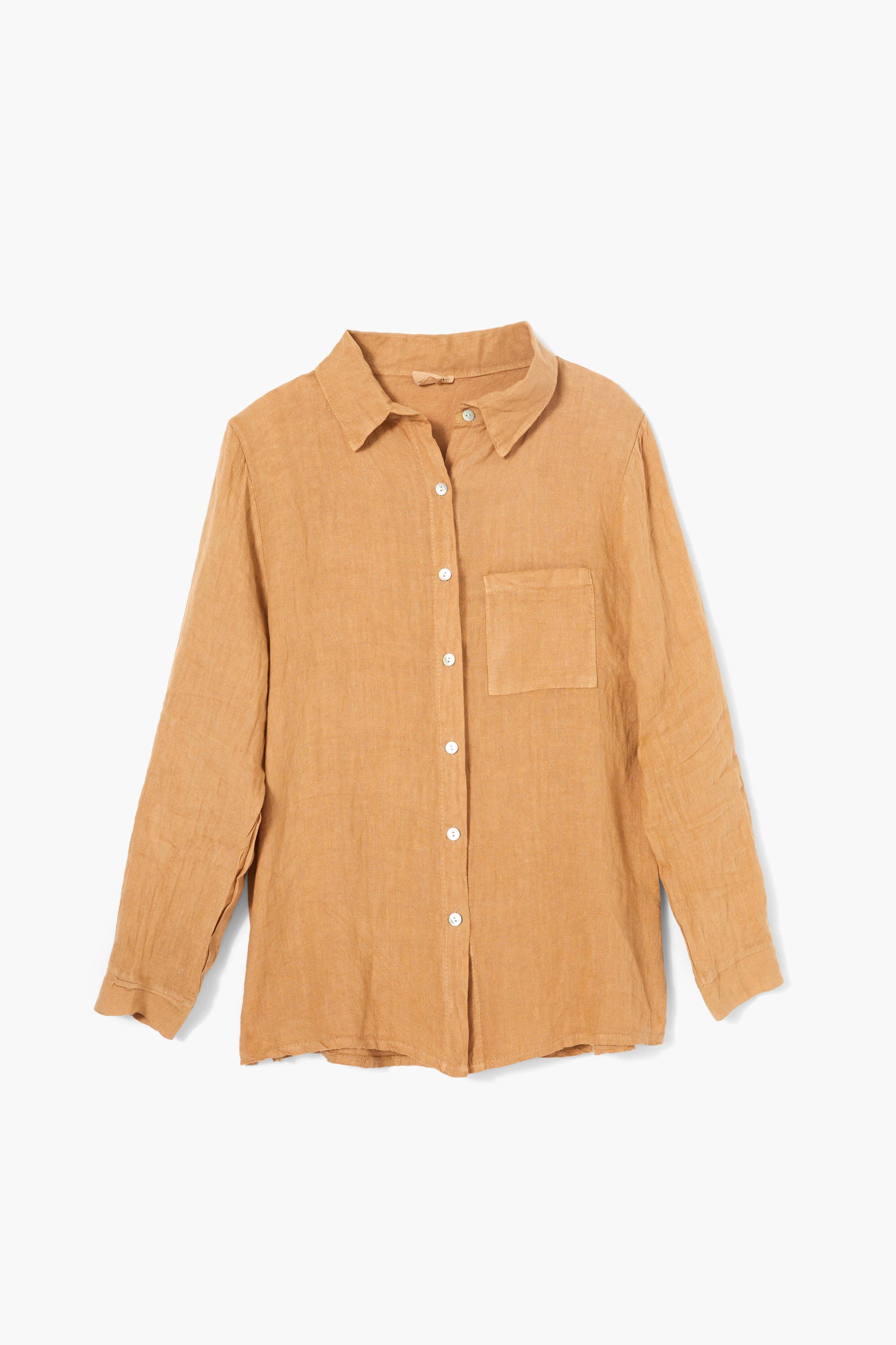 The Playa Linen Shirt in Camello