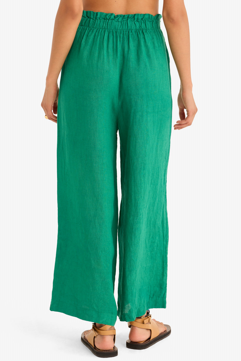 The Arches Linen Pant in Emerald