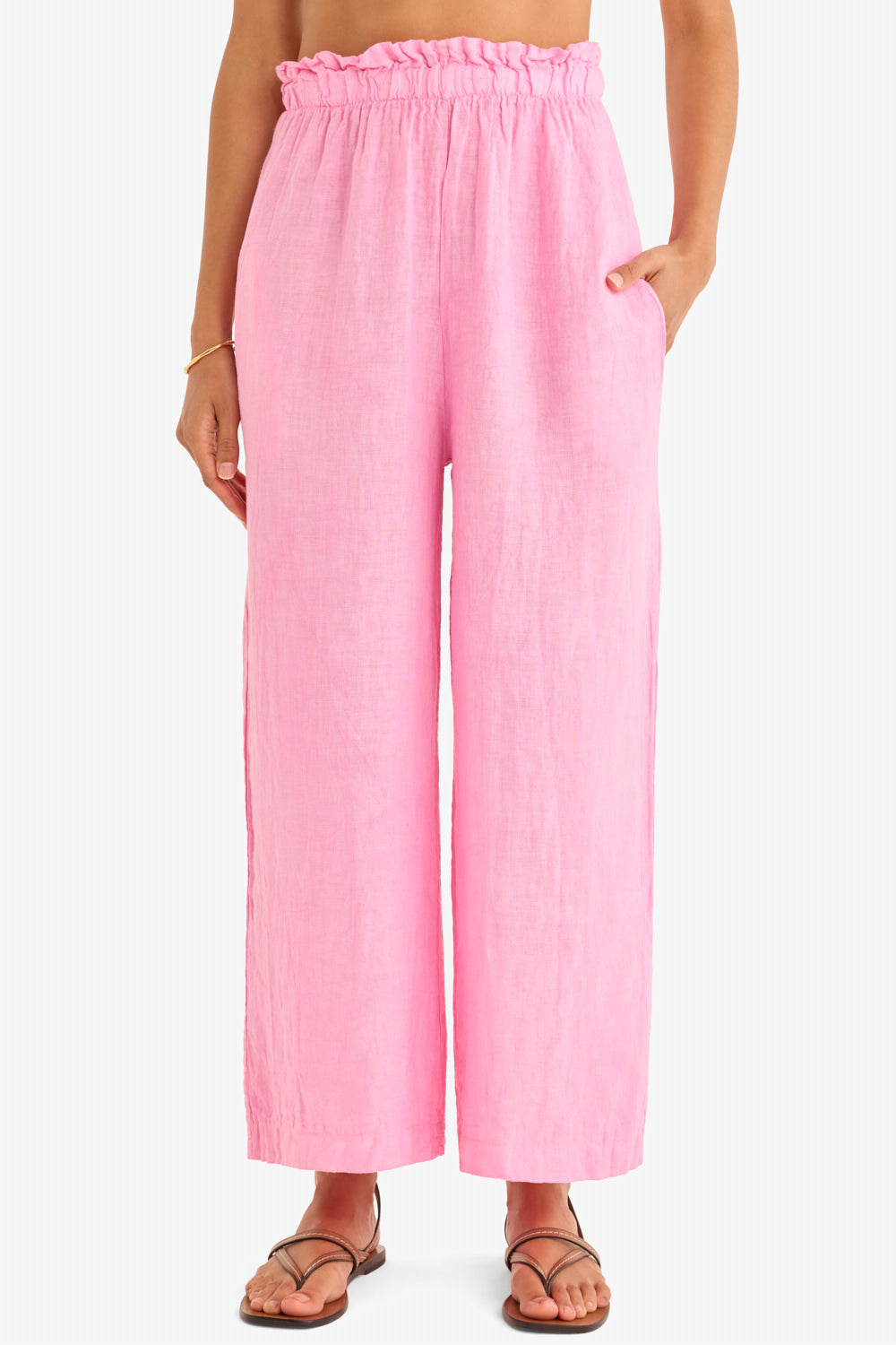 The Arches Linen Pant in Rosa