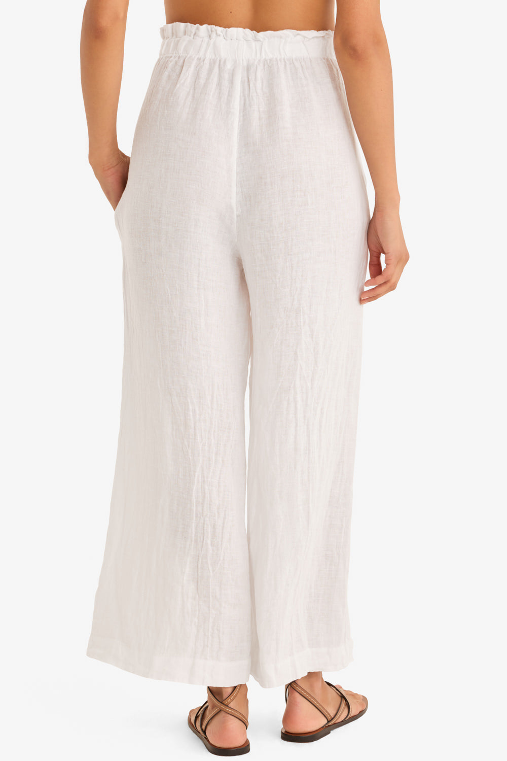 The Arches Linen Pant in White