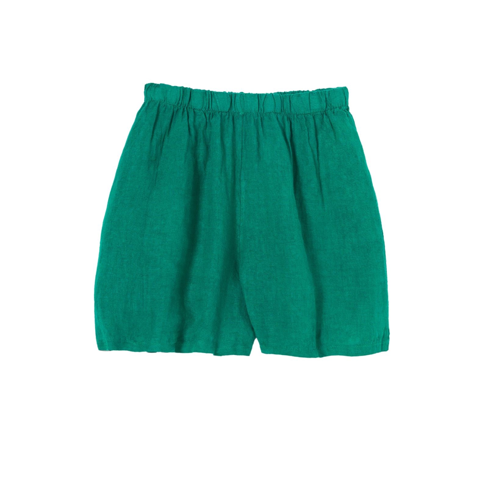 The Zion Linen Shorts in Emerald