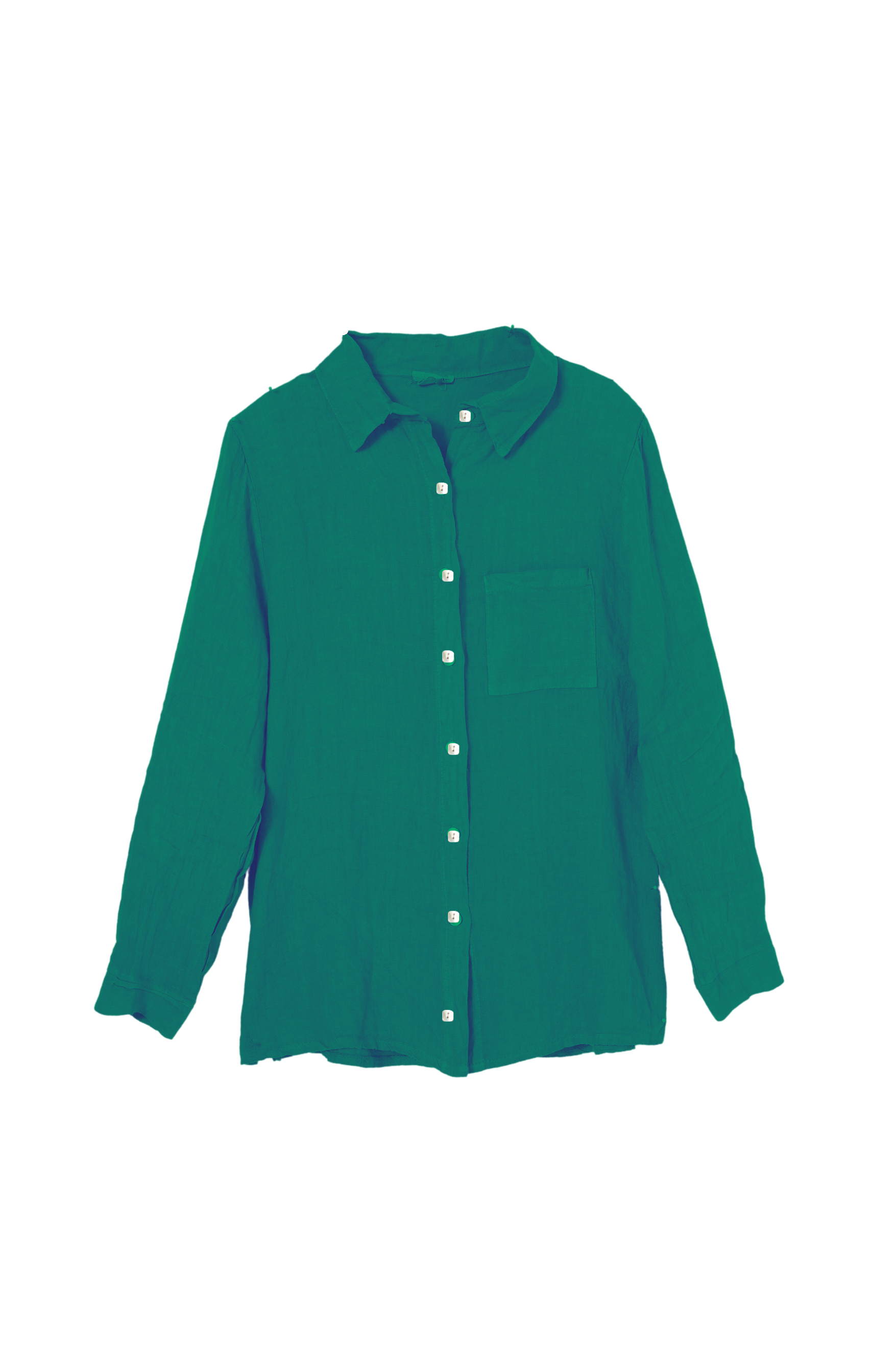 The Playa Linen Shirt in Emerald