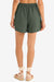 The Zion Linen Shorts in Olive